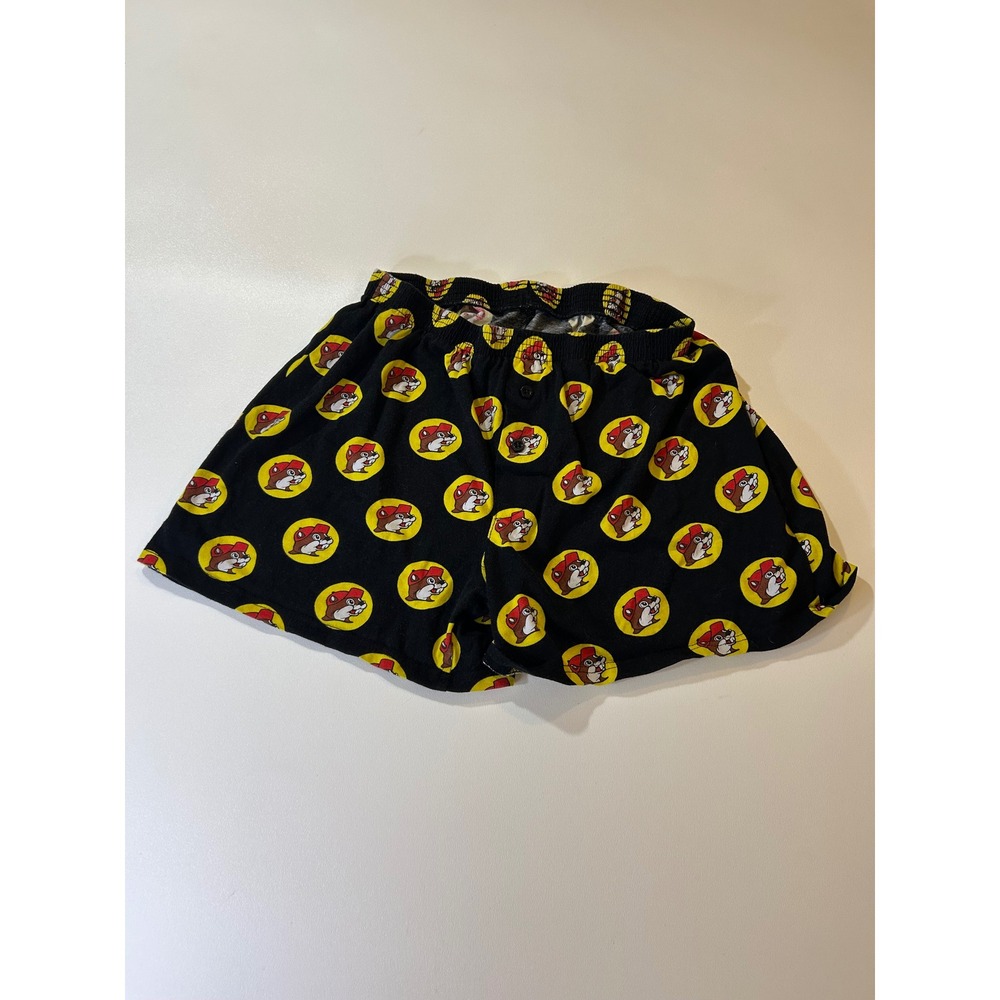 Buc-ee's Boxer Shorts Men's Large Black Logo Print Cotton Blend Sleepwear